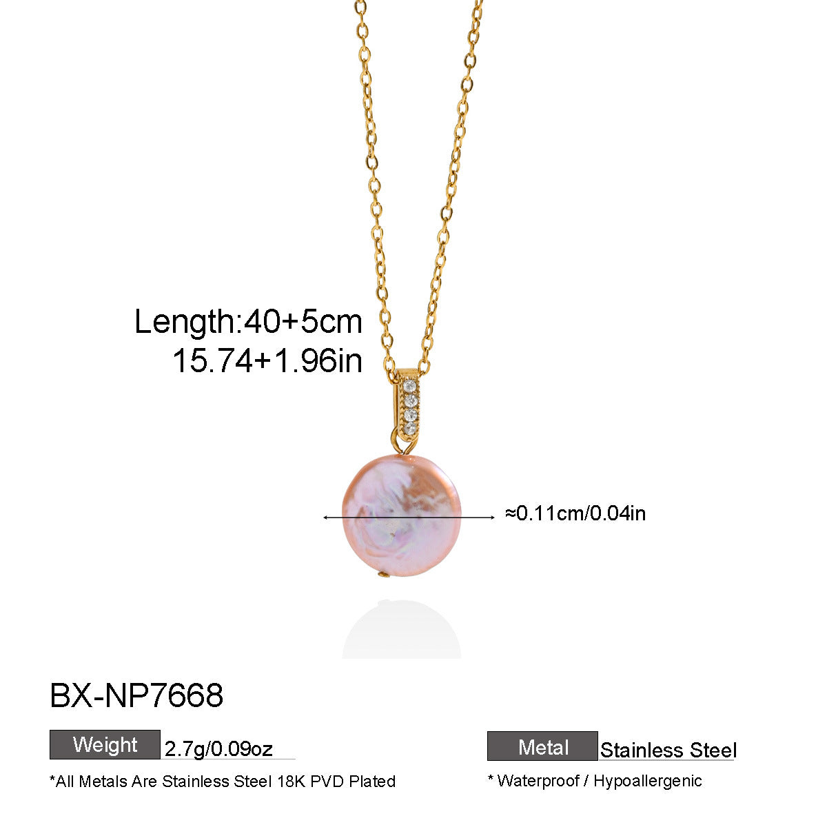 Baroque Freshwater Pearl Pendant Necklace - Purlstique