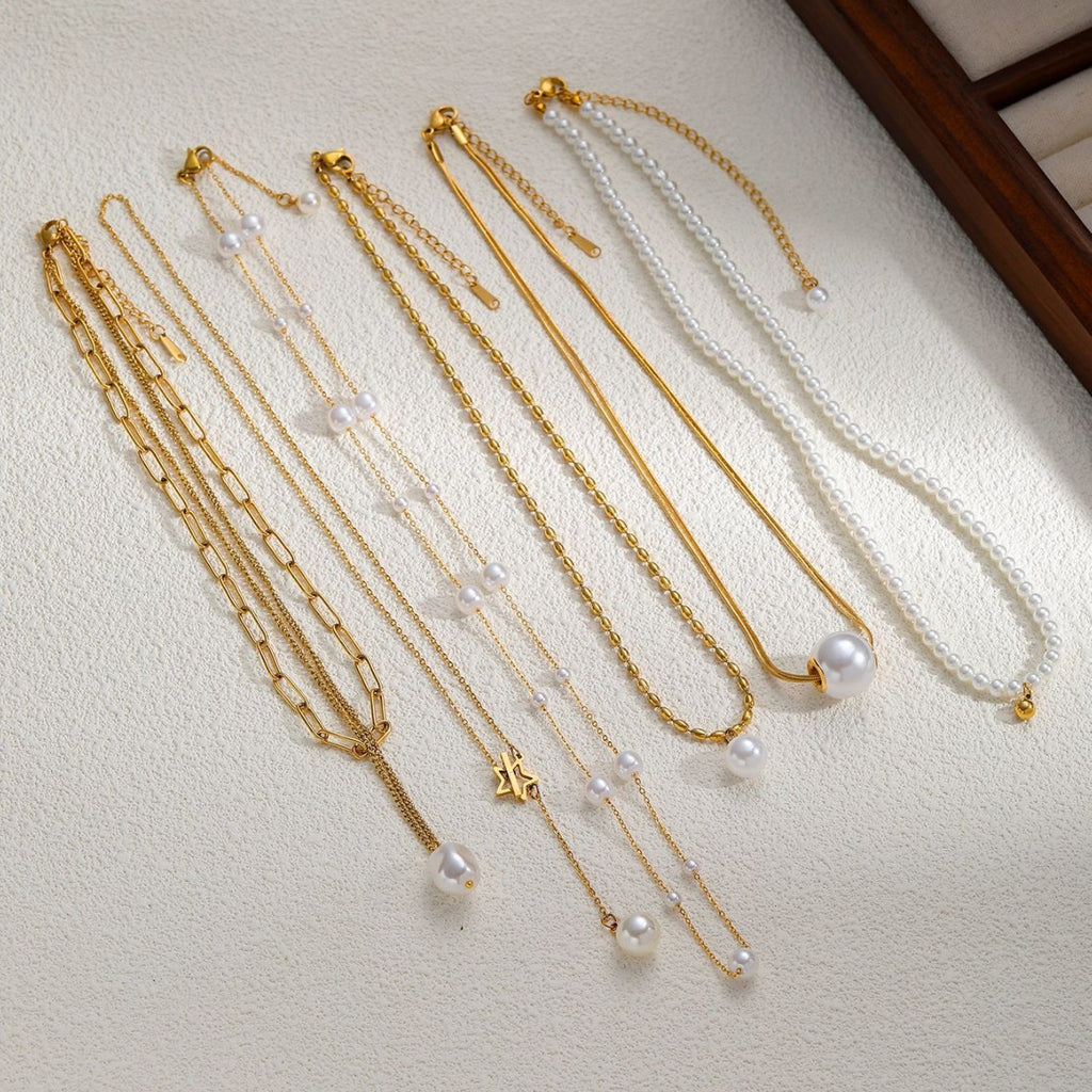 18K Gold-Plated Freshwater Pearl Pendant Necklace  Minimalist Everyday Jewellery